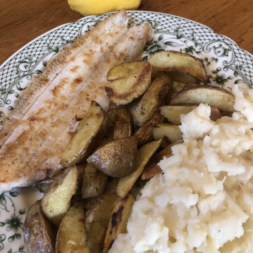 Pastinaak met aardappelen en vis